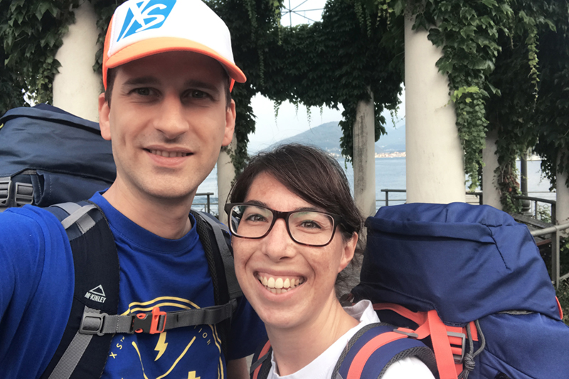 Noi alla partenza a Laveno - Mombello